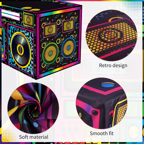 Fayoo retro guitar foil balloon enhances an 80s themed celebration.