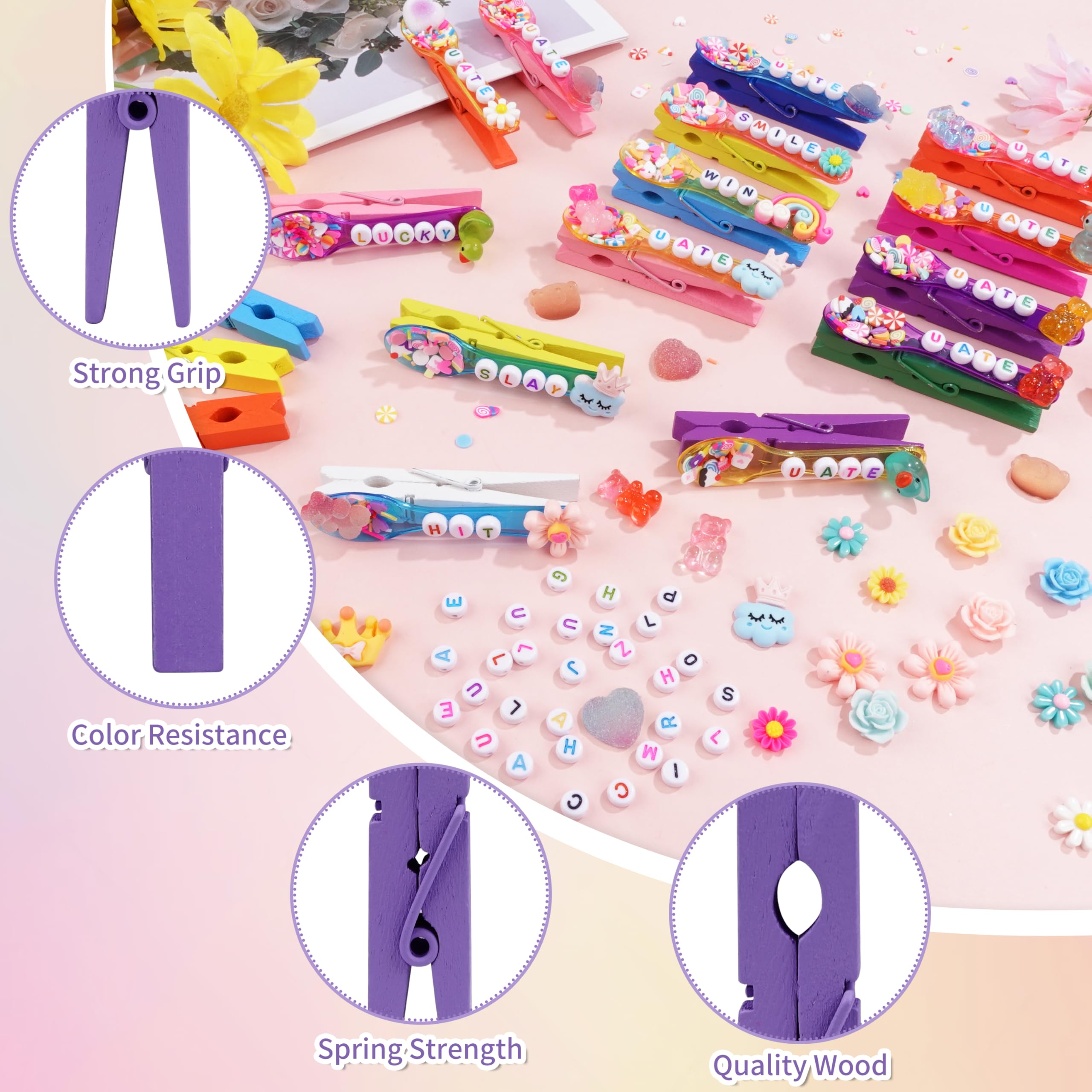 Fayoo U ATE beads for spelling custom team messages on pins