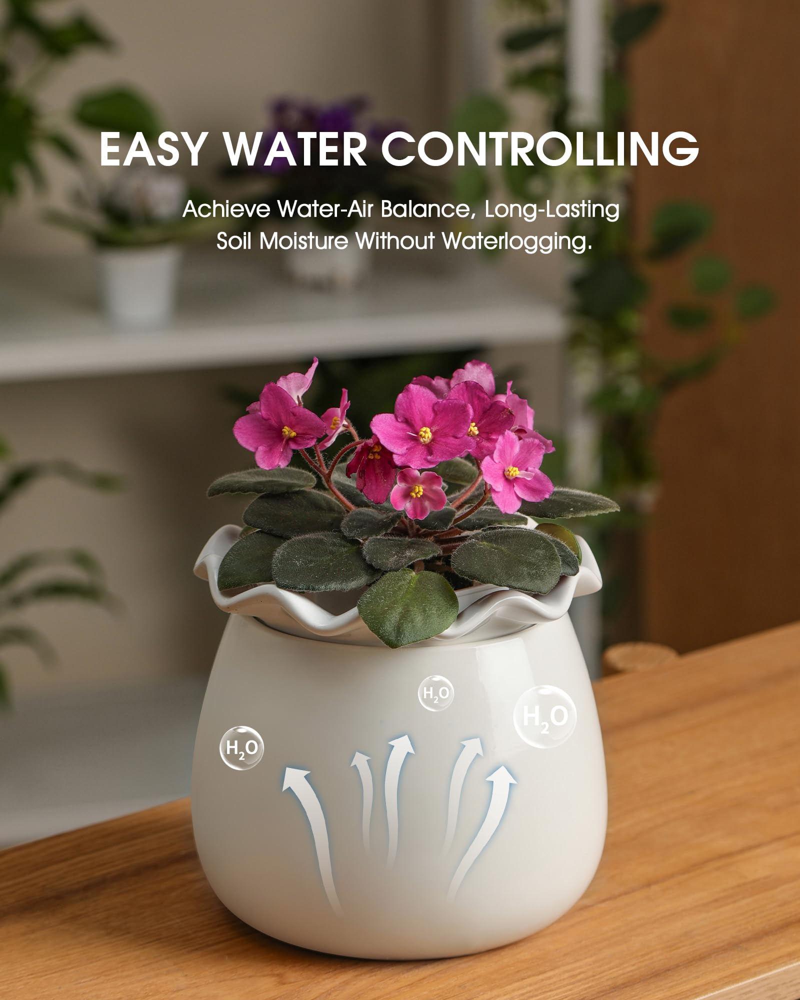 Fayoula ceramic planter for indoor garden, durable and stylish for varied houseplants