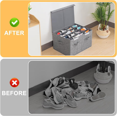 Foldable under-bed storage option for the FBBABB shoe organizer