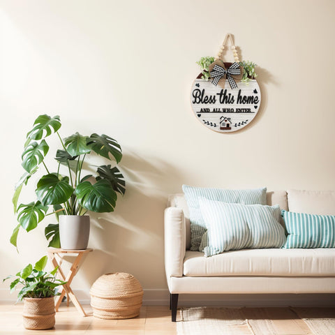 FBOUPYU front door wreath accent adds rustic charm to entry