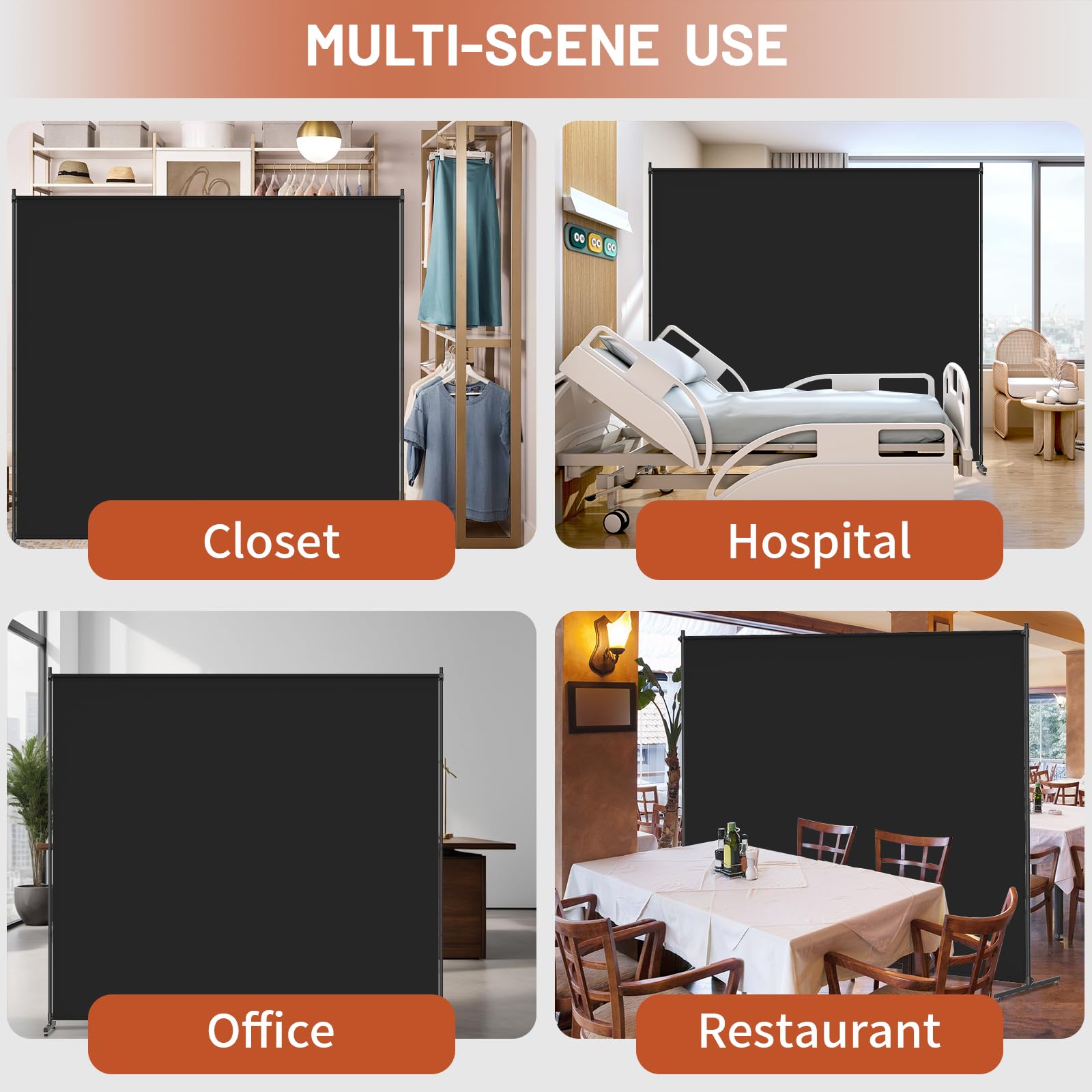 Portable partition screen by FCCRETA ideal for mobile room separation