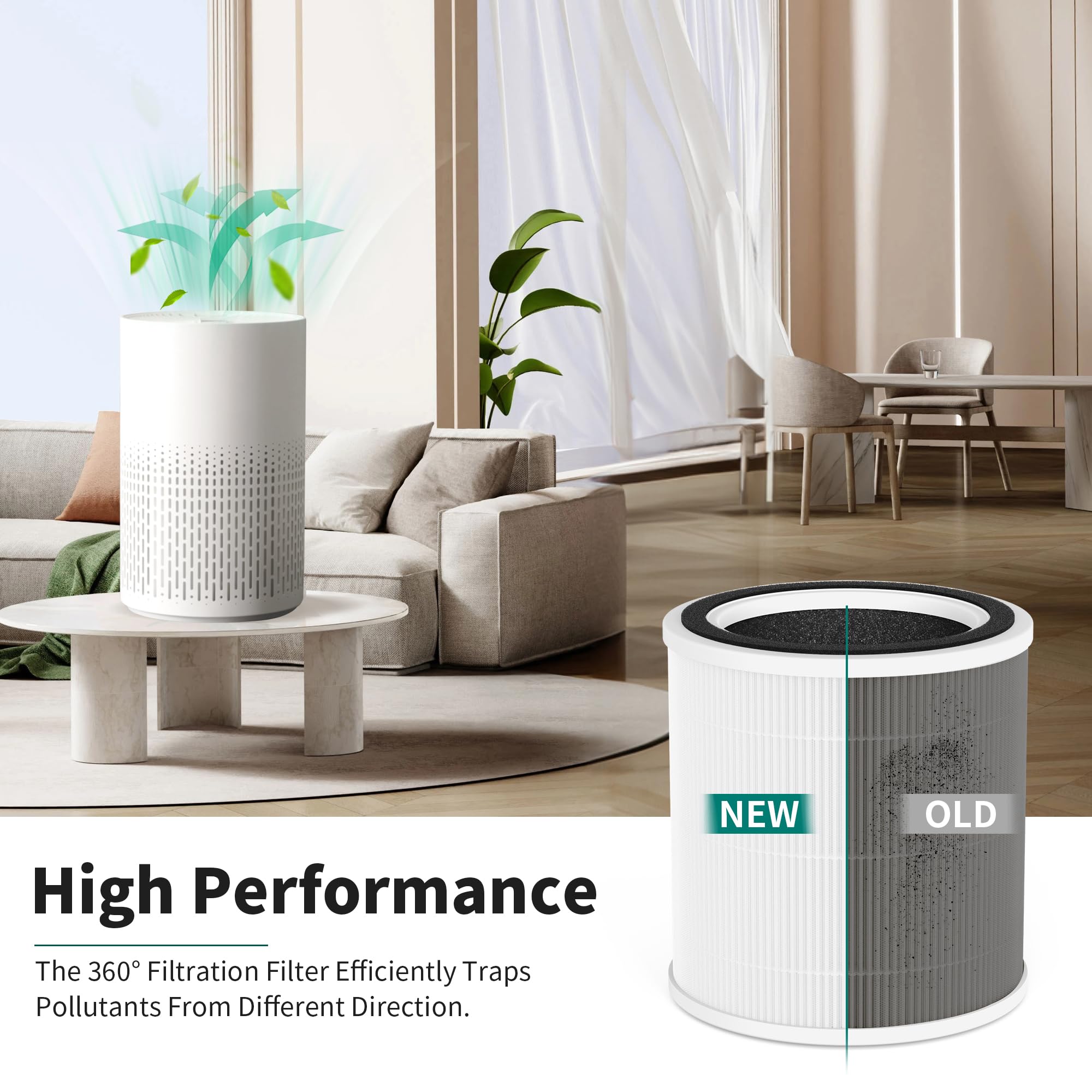 FCFMY AC400 filter in air cleaner ready to refresh circulating air