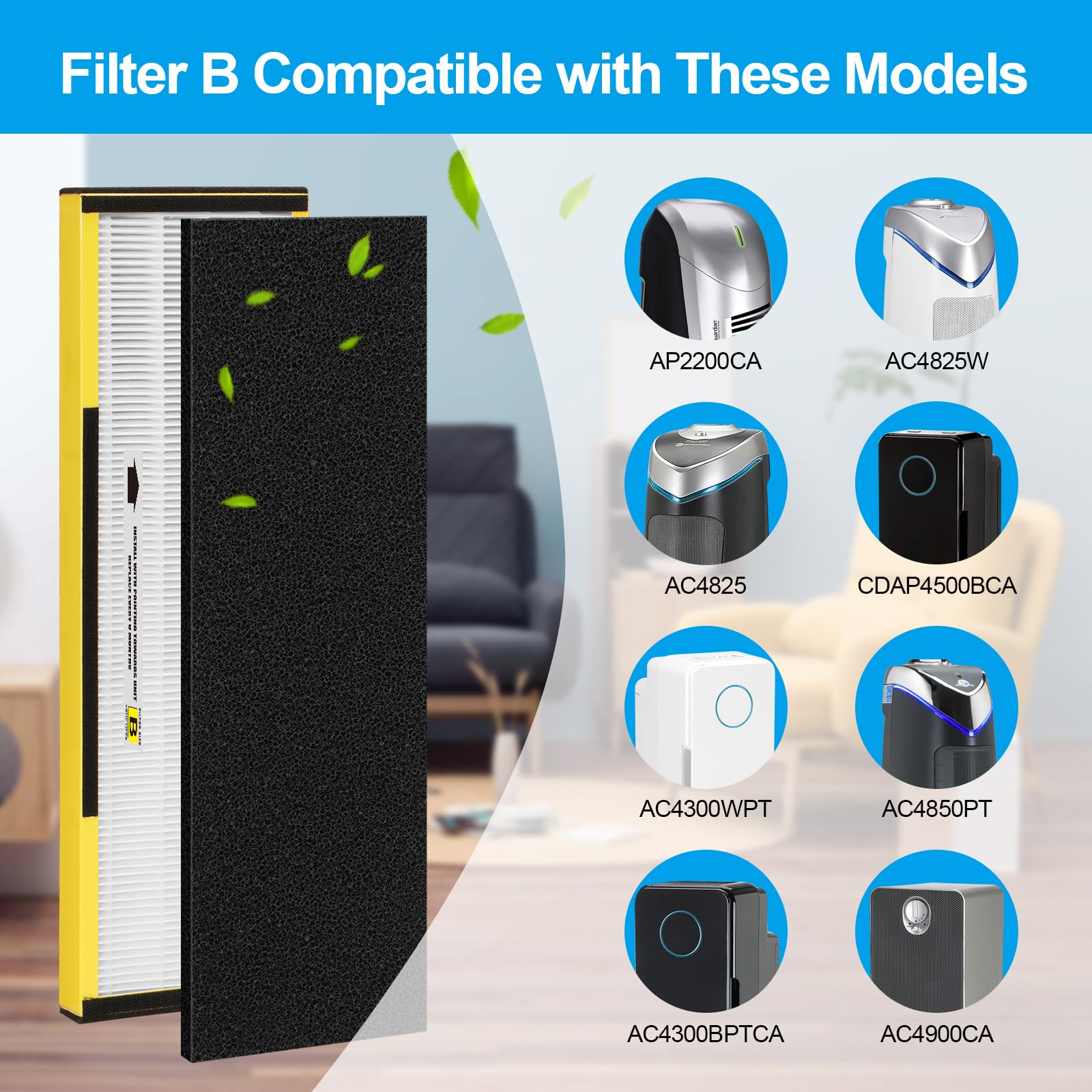 FCFMY FLT4825 HEPA 13 filter close-up highlights filtration depth and particle capture