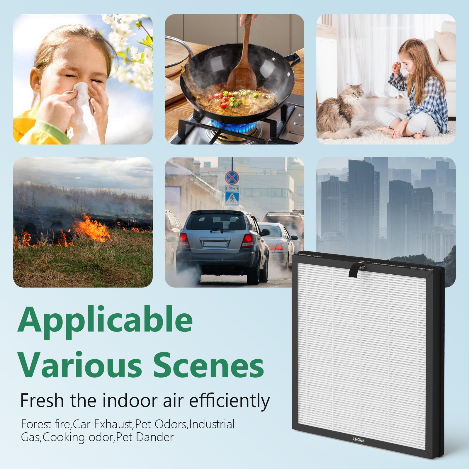 FCFMY HAP603 activated carbon layer highlighted for odor absorption