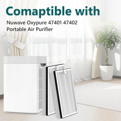 FCFMY true HEPA H13 filter for NuWave Oxypure 47401 enhances air clarity
