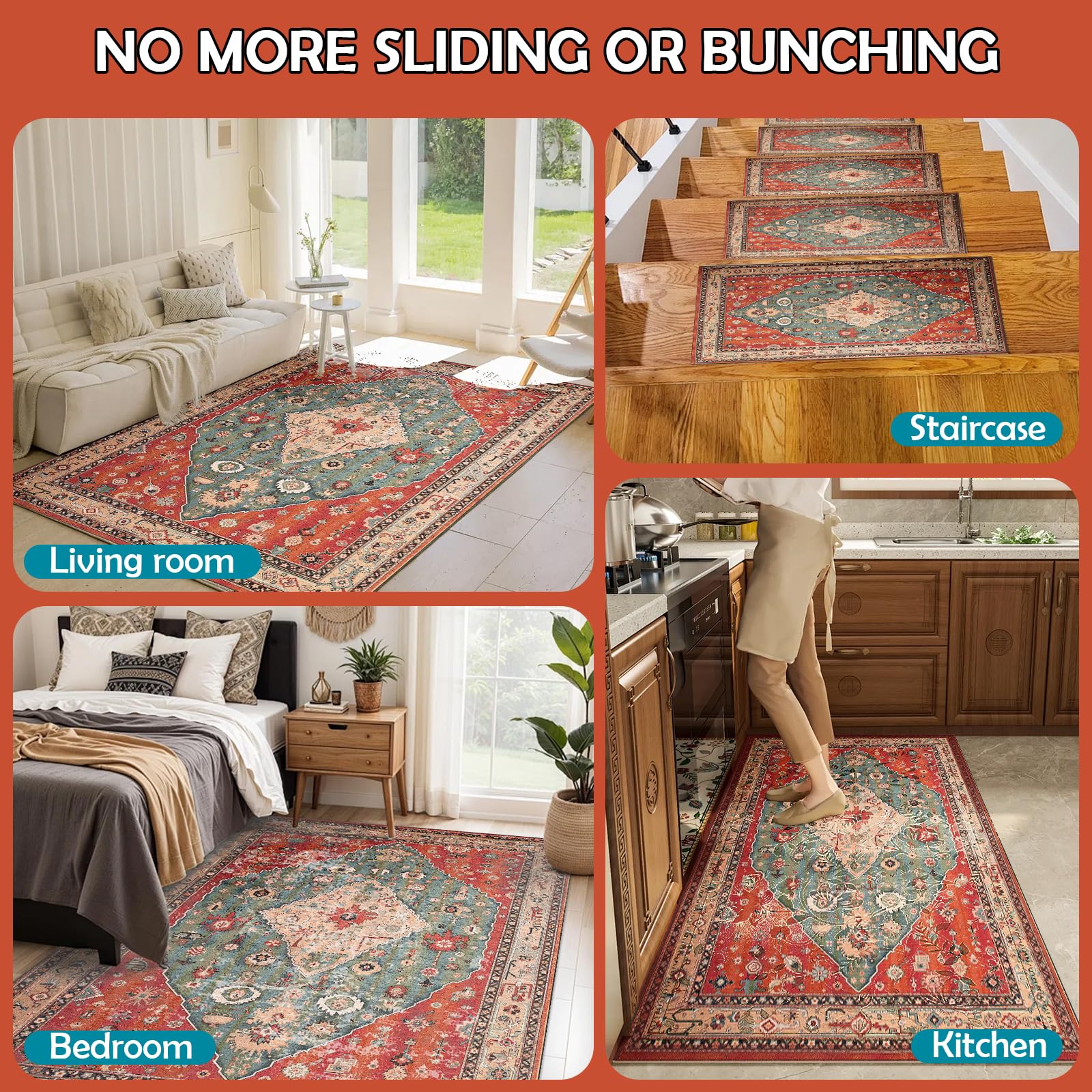 Fchuswty durable-tpr-back rug pad resists slipping