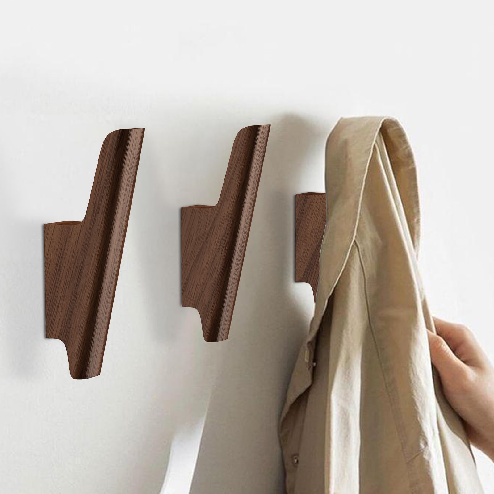 FCOWK wooden coat hooks wall mount adds a rustic charm to walls.
