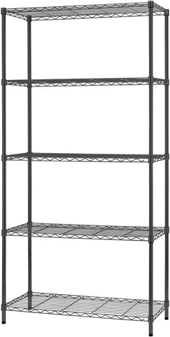 FDW 5-tier wire shelving unit with 36x14x72 in dimensions for garage storage.