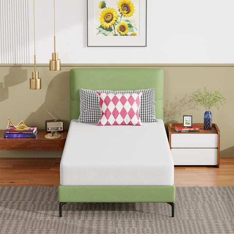 FDW 8-Inch Twin Mattress with base foam showing body-conforming support.