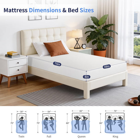 FDW 8-inch twin mattress removable cover in washing demonstrates easy hygiene.