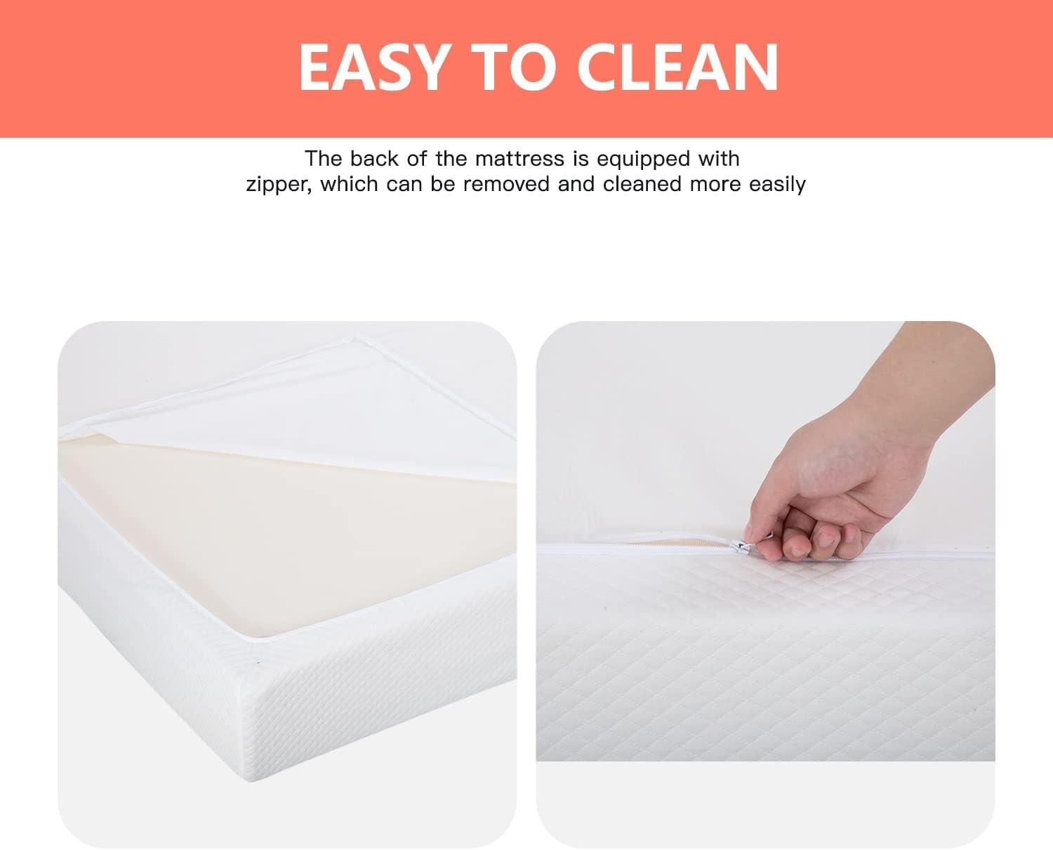 FDW all-position support foam demonstrates balanced firmness for any sleep position.