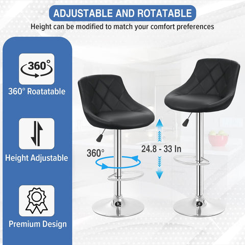 FDW bar stools ergonomic-backrest promotes better posture during meals.