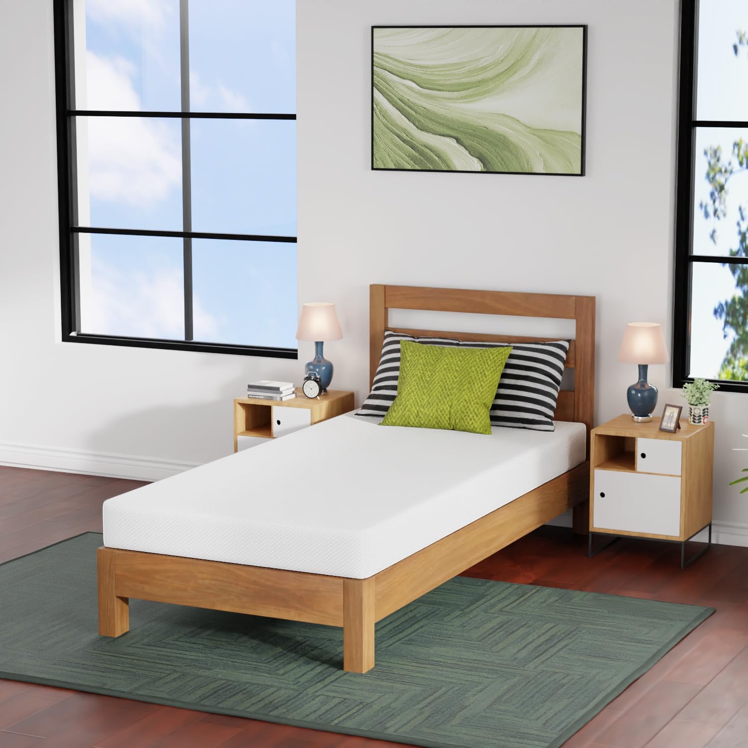 FDW bed-in-a-box ships compactly and expands within 72 hours.
