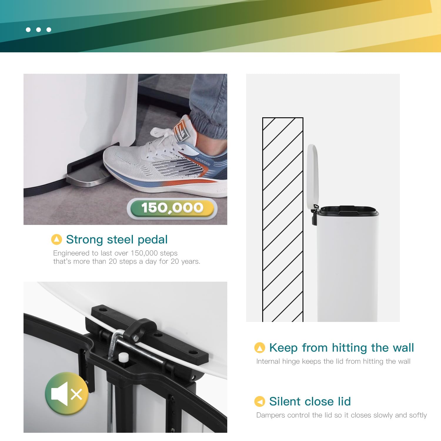FDW brushed stainless steel fingerprint-proof surface keeps it smudge-free for a clean look.