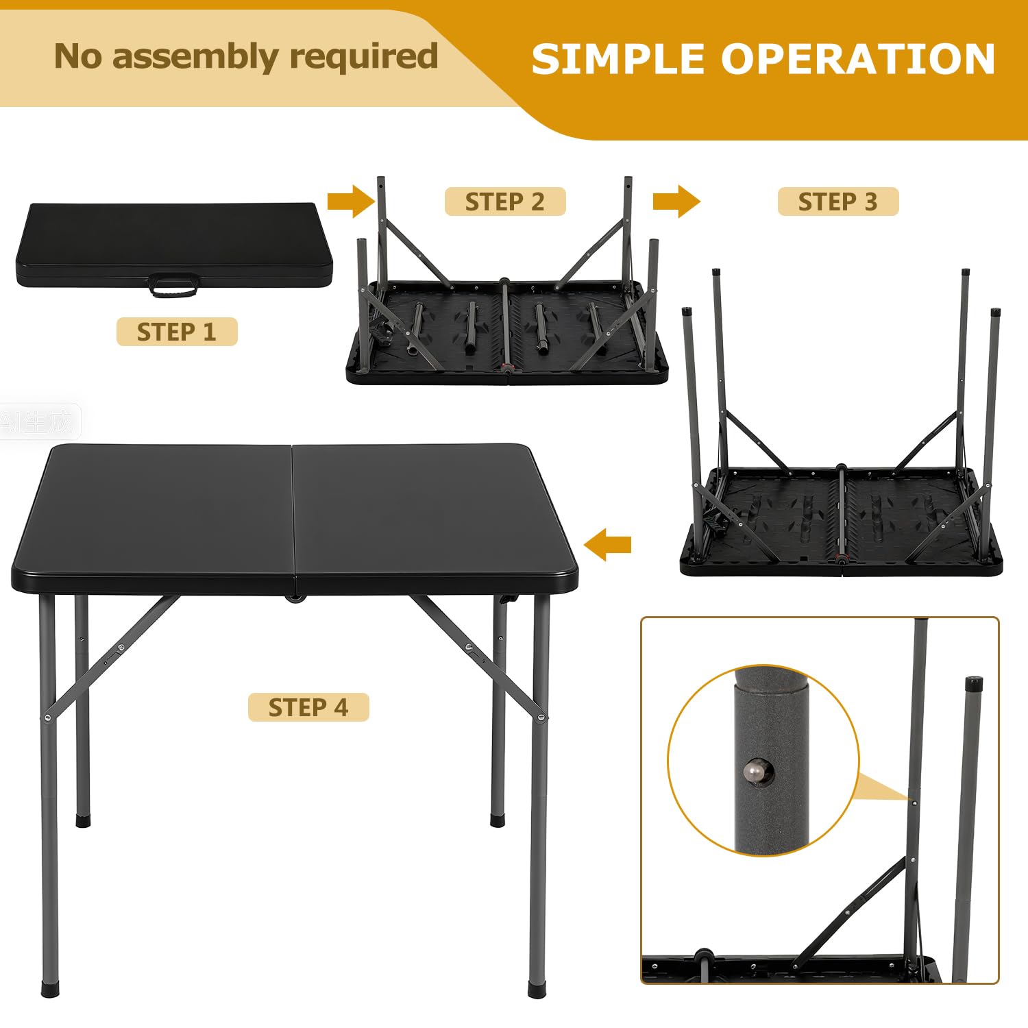 FDW folding card table suitable for indoor and outdoor events.
