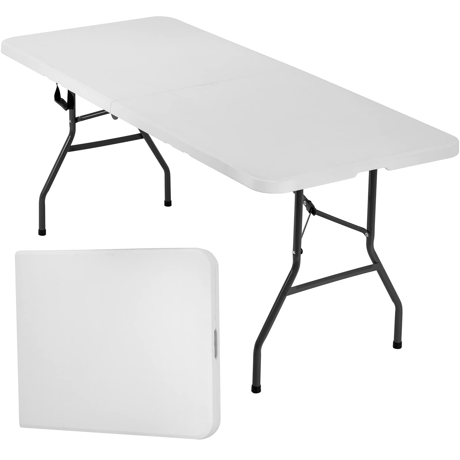 FDW folding table 6ft top view, offering a spacious surface for parties and events.