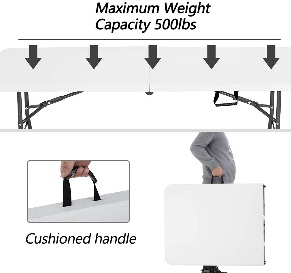 FDW folding table locking joints ensure a sturdy setup for gatherings.