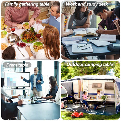 FDW folding table versatile for indoor and outdoor use.