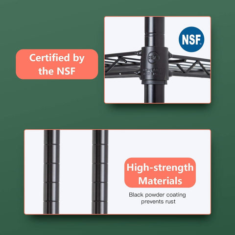FDW NSF-compliant design suitable for kitchen and pantry storage.