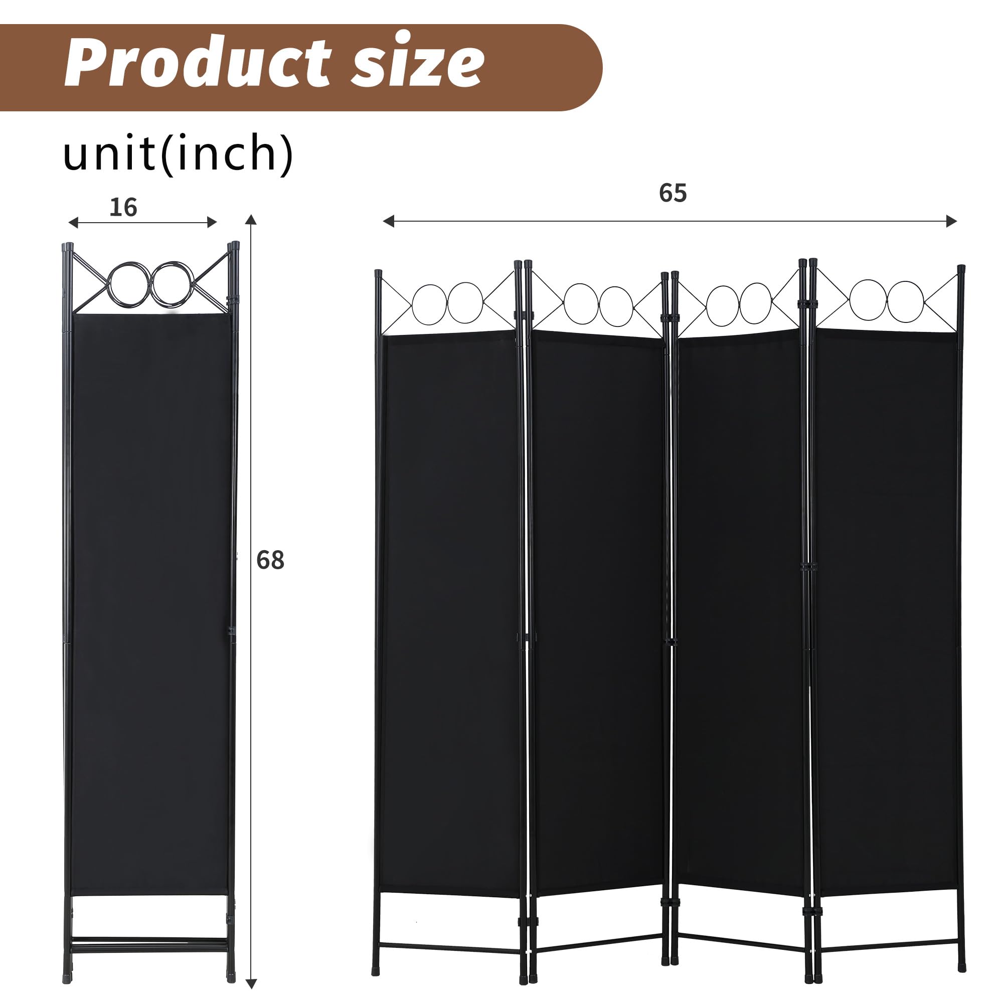 FDW room divider provides portable privacy for shared spaces.