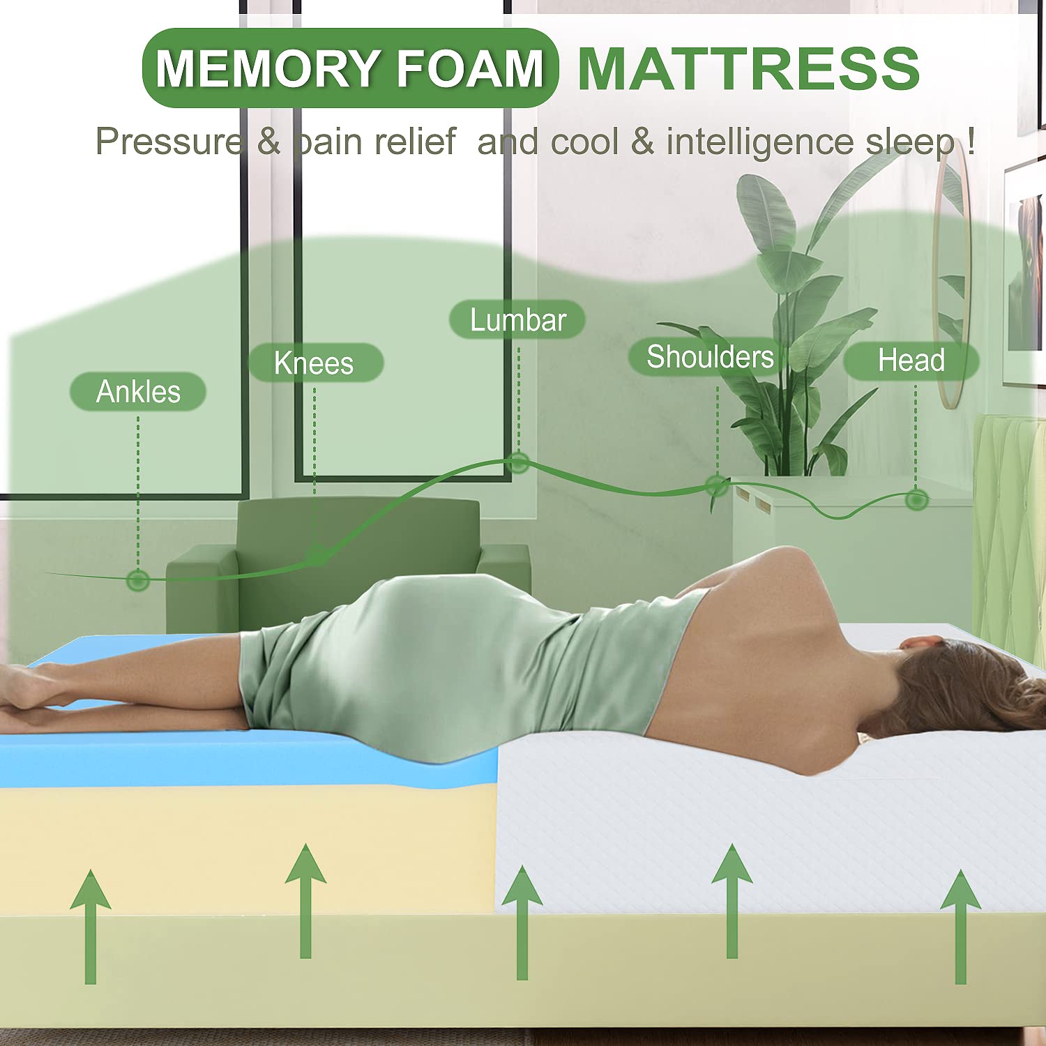 FDW twin mattress high-density base core provides lasting support.