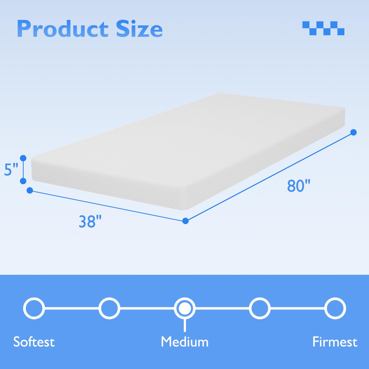 FDW Twin XL mattress in a cozy bedroom setup for convenience.