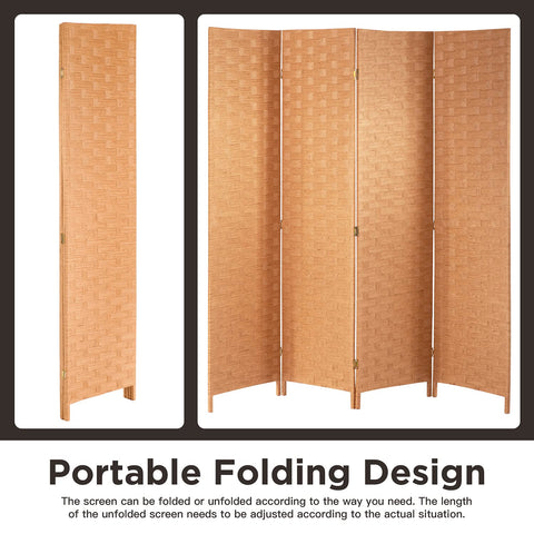 FDW wood mesh 4-panel divider in dressing area for privacy and style.