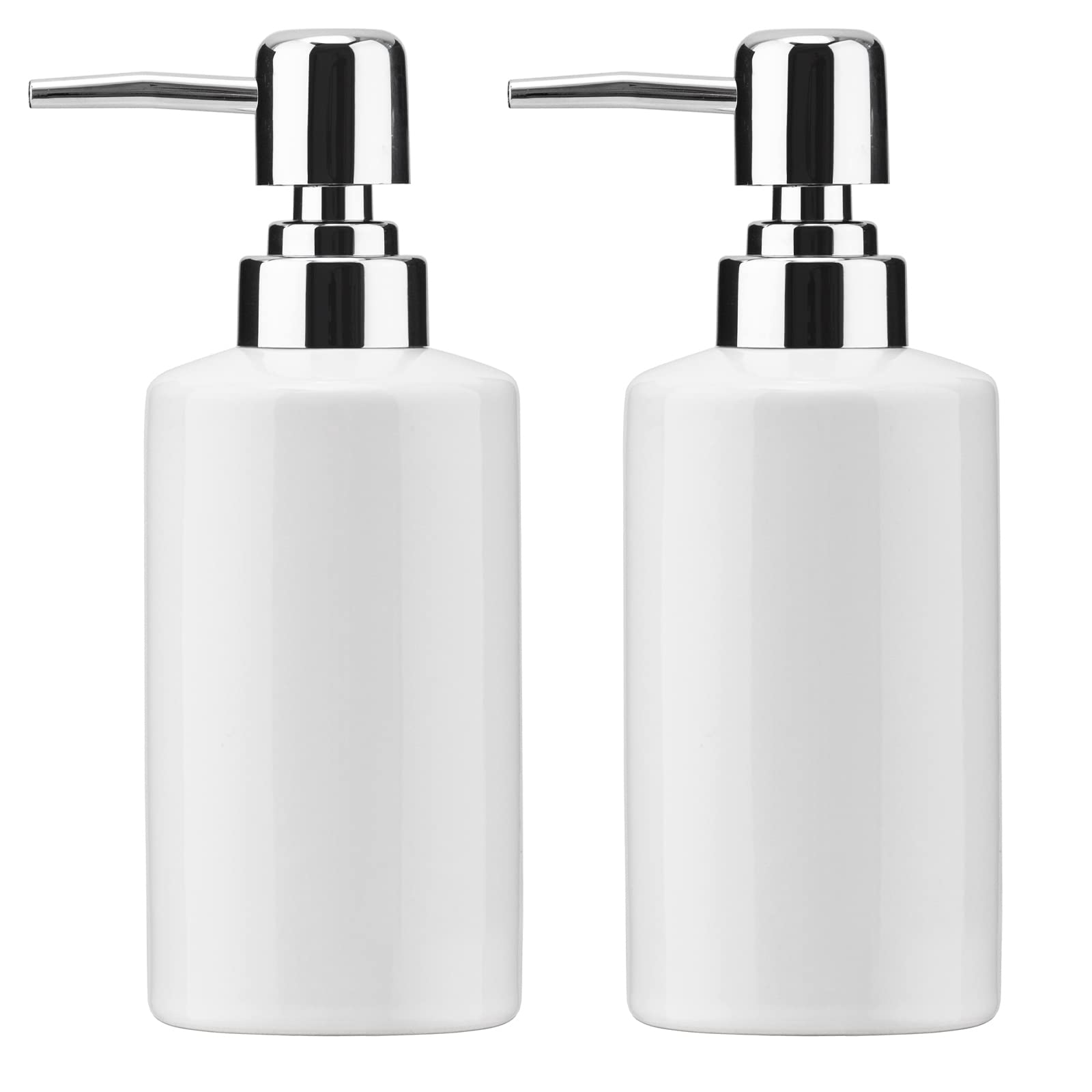 FE Fun Elements ceramic 300ml soap dispenser with glossy white finish for kitchen use