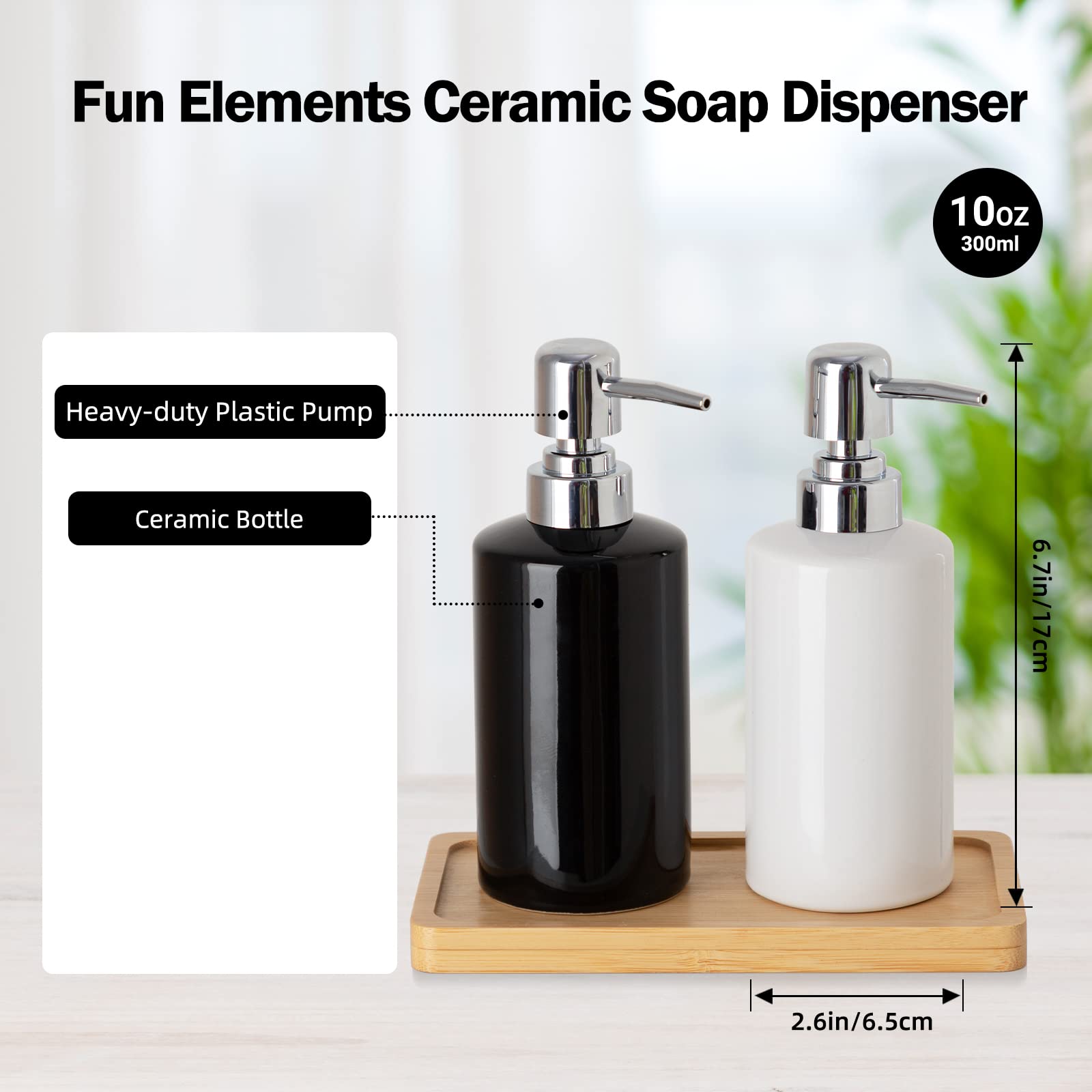 FE Soap Dispenser white gloss ceramic in bathroom decor