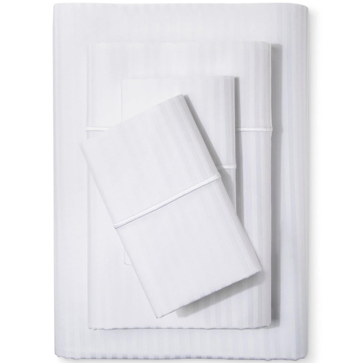 Feather & Stitch New York 500TC queen damask sheets showcase luxurious cotton softness and durability.