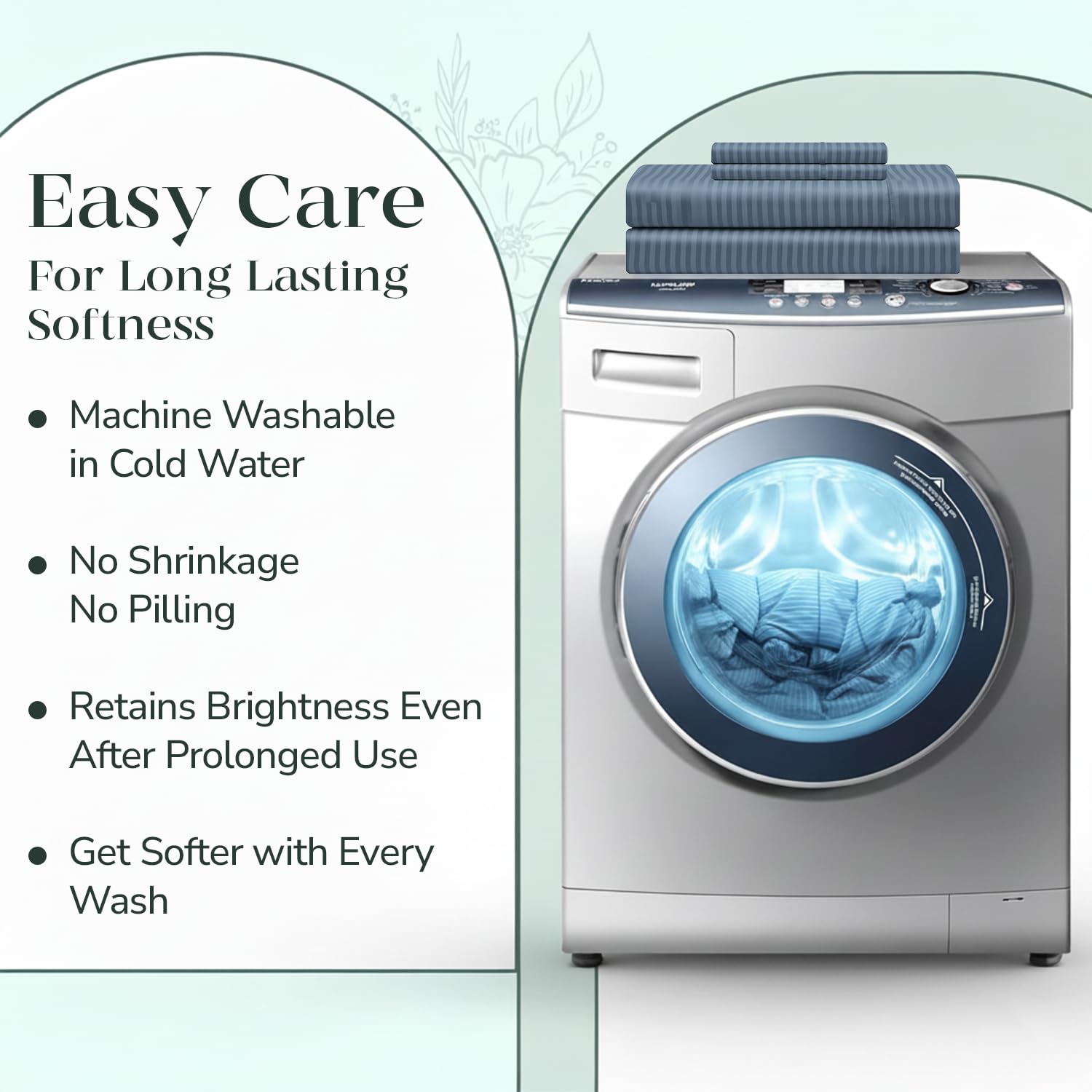 Feather and Stitch New York care-ready bedding designed for machine wash.