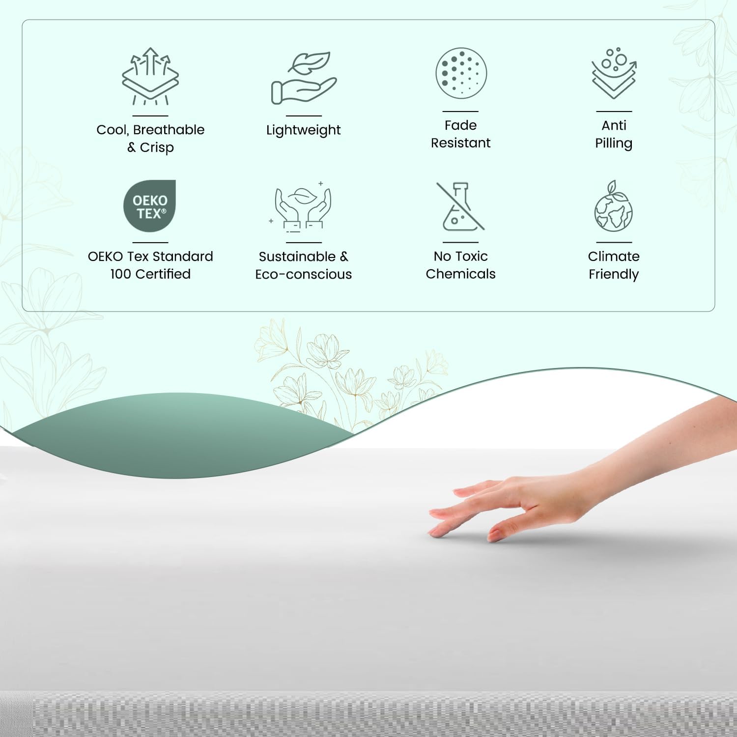 Feather & Stitch New York breathable bed set demonstrates all-season comfort and airflow