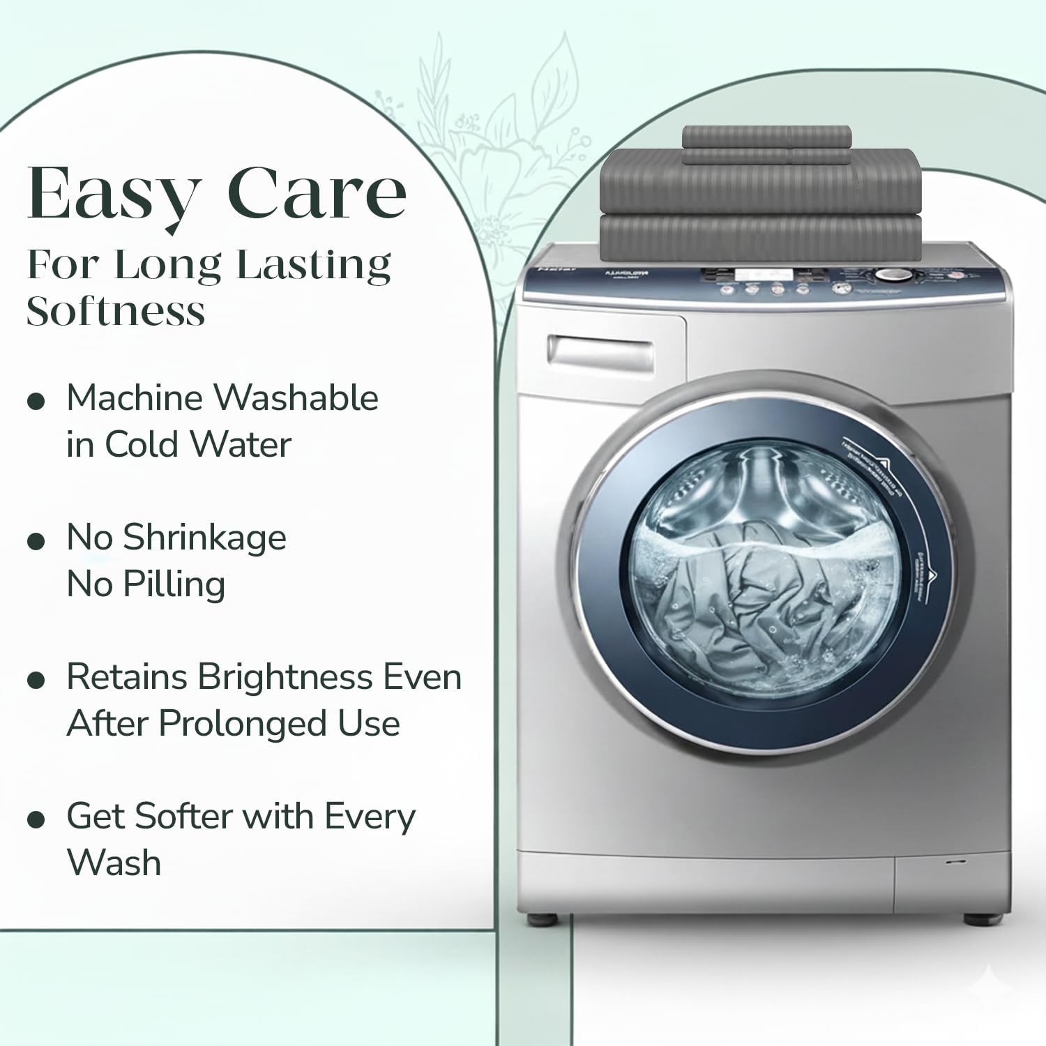 Easy-care Feather & Stitch New York sheets resist pilling and shrinking