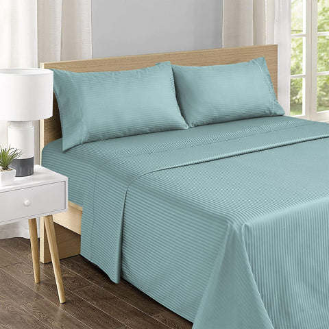 Feather & Stitch New York embroidered pillowcases detail