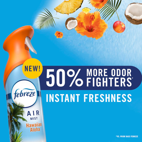 Febreze Air Mist fine mist dispersion for lasting odor control