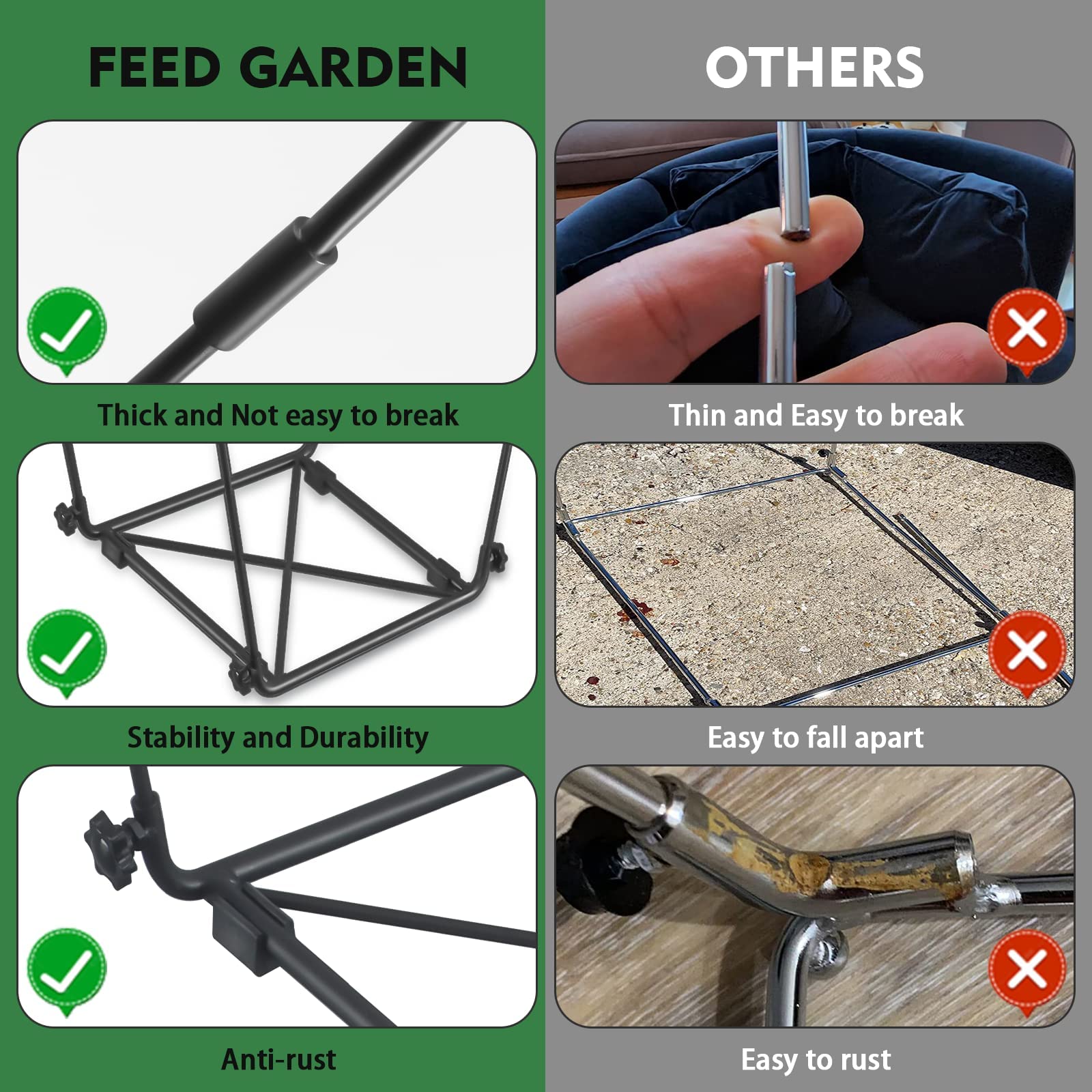 FEED GARDEN assembly view demonstrates quick setup for on-the-go use.