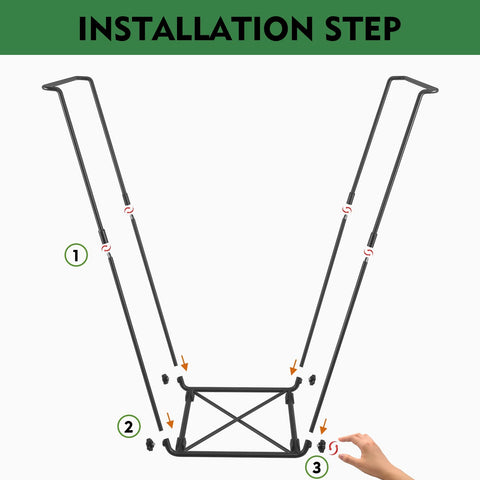 FEED GARDEN bag holder disassembled for compact storage.