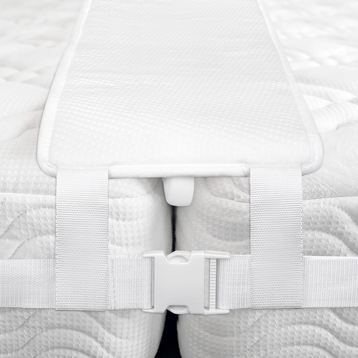 FeelAtHome twin-to-king bed bridge connector creates a seamless sleep surface for guests