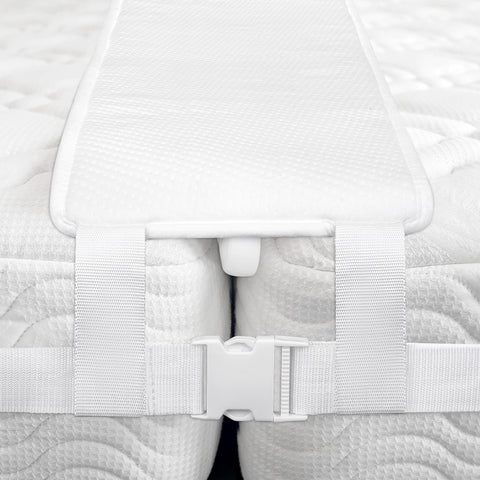 FeelAtHome twin-to-king bed bridge connector creates a seamless sleep surface for guests