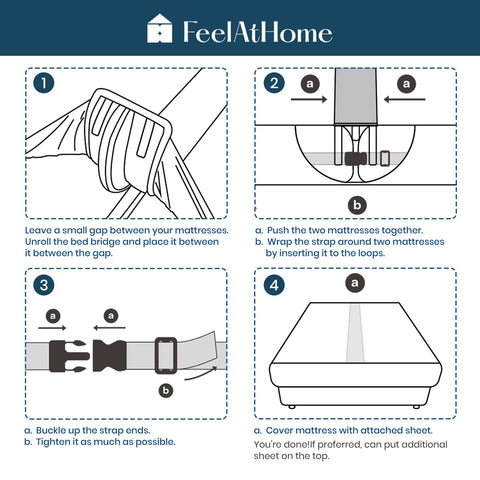 FeelAtHome guest-room bed-ready setup for hosting relatives or guests.