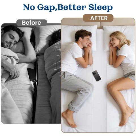 FeelAtHome 33-foot strap stabilizes two mattresses along the joint.
