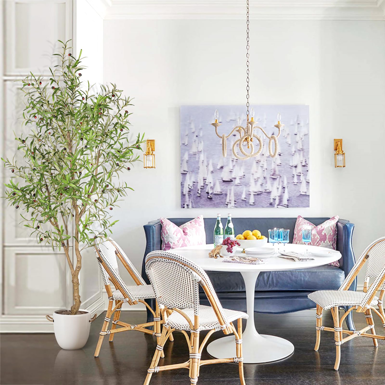 FEELEAD olive tree is easy to dust and wipe.