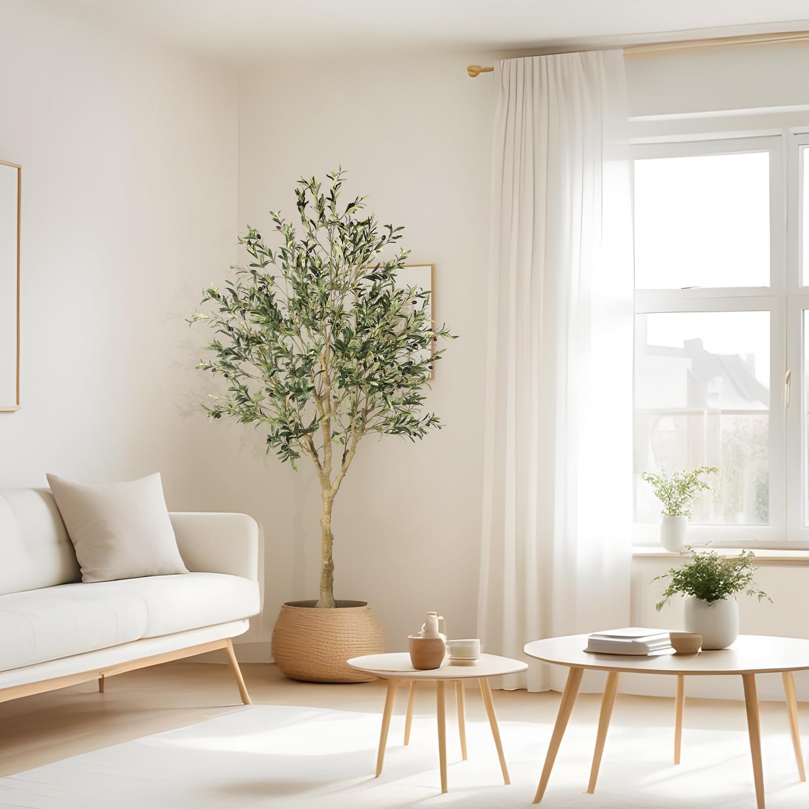 FEELEAD 7ft office decor adds timeless elegance