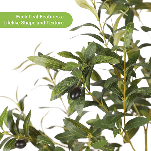 FEELEAD olive-tree close-up leaves showing lifelike color and texture