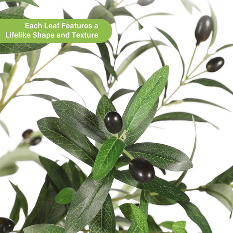 FEELEAD olive tree trunk detail sturdy natural-looking base.