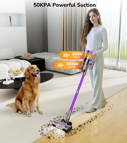 Feetis cordless vacuum offers up to 70 minutes runtime on a charge.