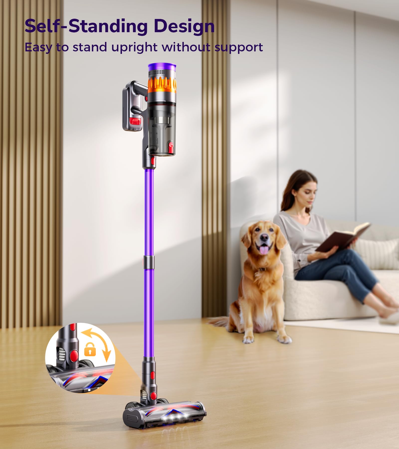 Feetis smart LED touch screen lets you switch modes smoothly.
