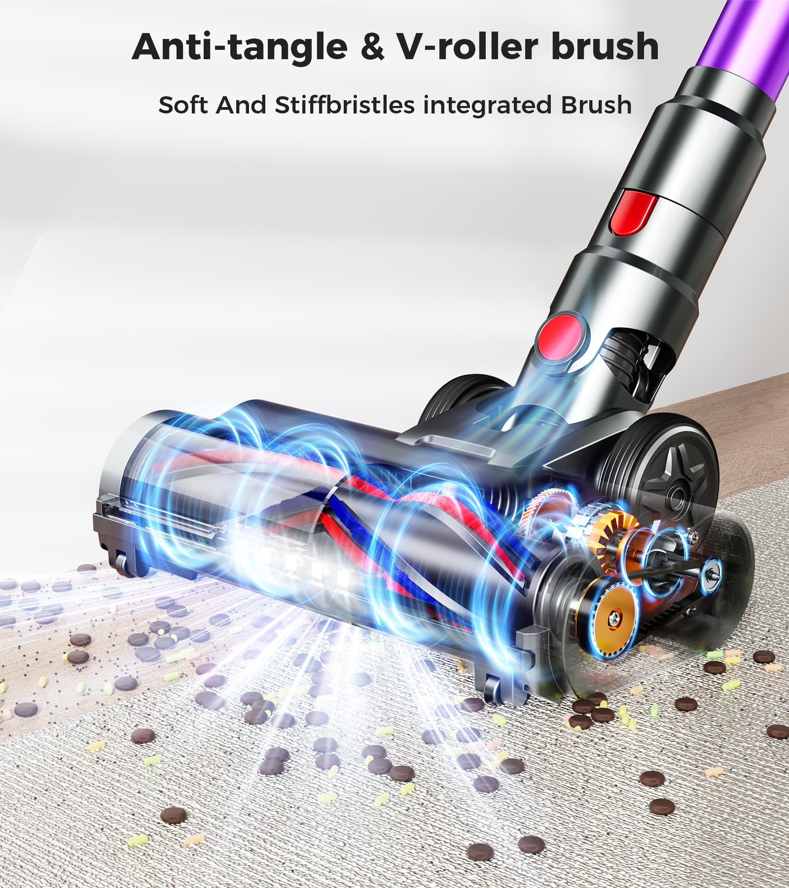 Feetis self-standing vacuum stands upright for easy parking