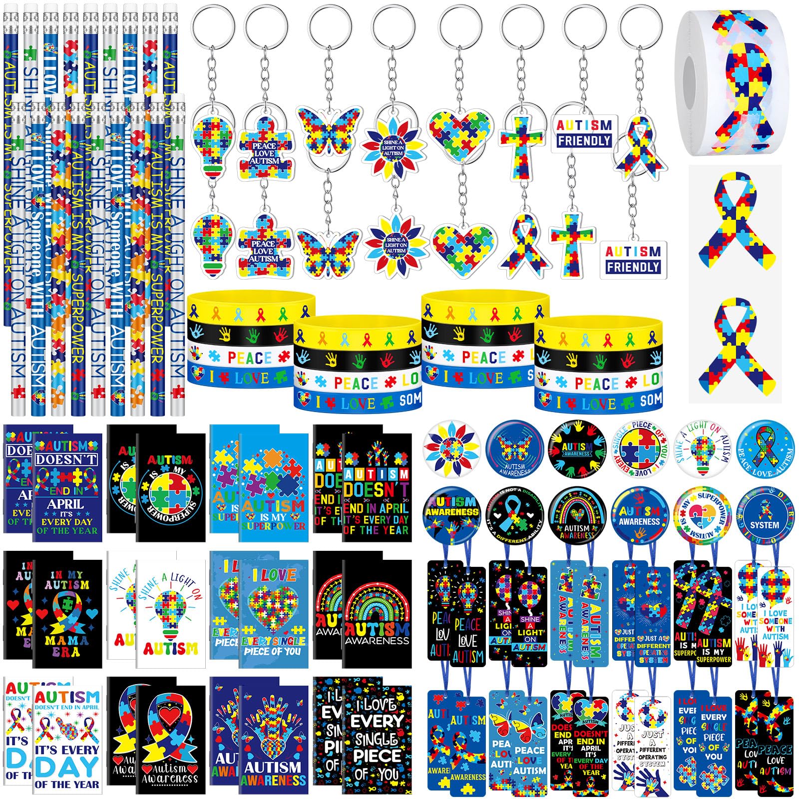 Feifeiya autism awareness wristbands—colorful and durable for events.